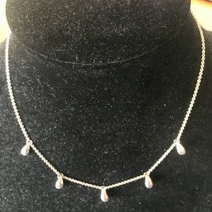 Tiffany silver tear drop necklace